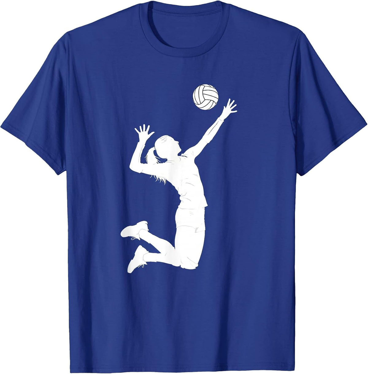 Volleyball Setter Overhead Release Graphic T-Shirt - Royal Blue