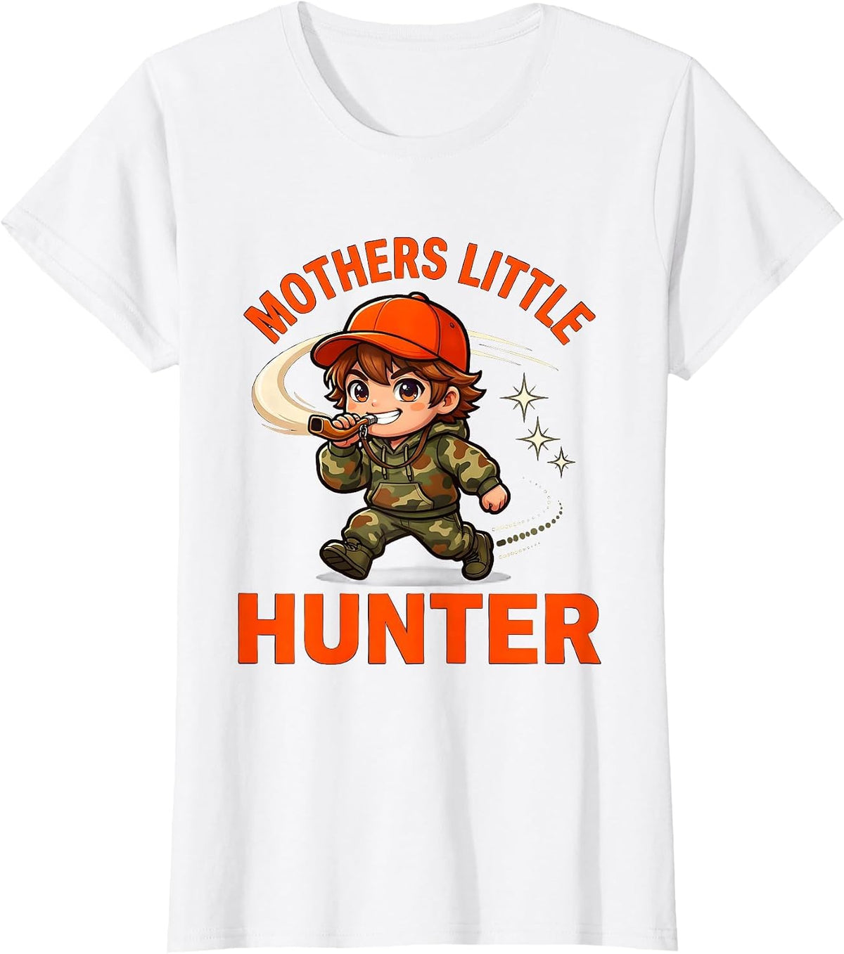MOTHERS LITTLE HUNTER Funny Hunter Birthday Gift T-Shirt - White