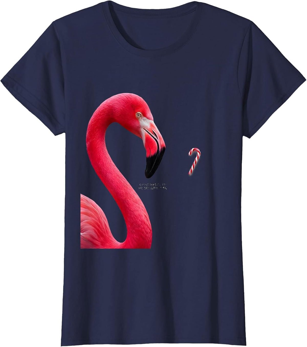 Women's Christmas Suits Me Better In Pink Funny Flamingo Christmas T-Shirt - Navy Blue