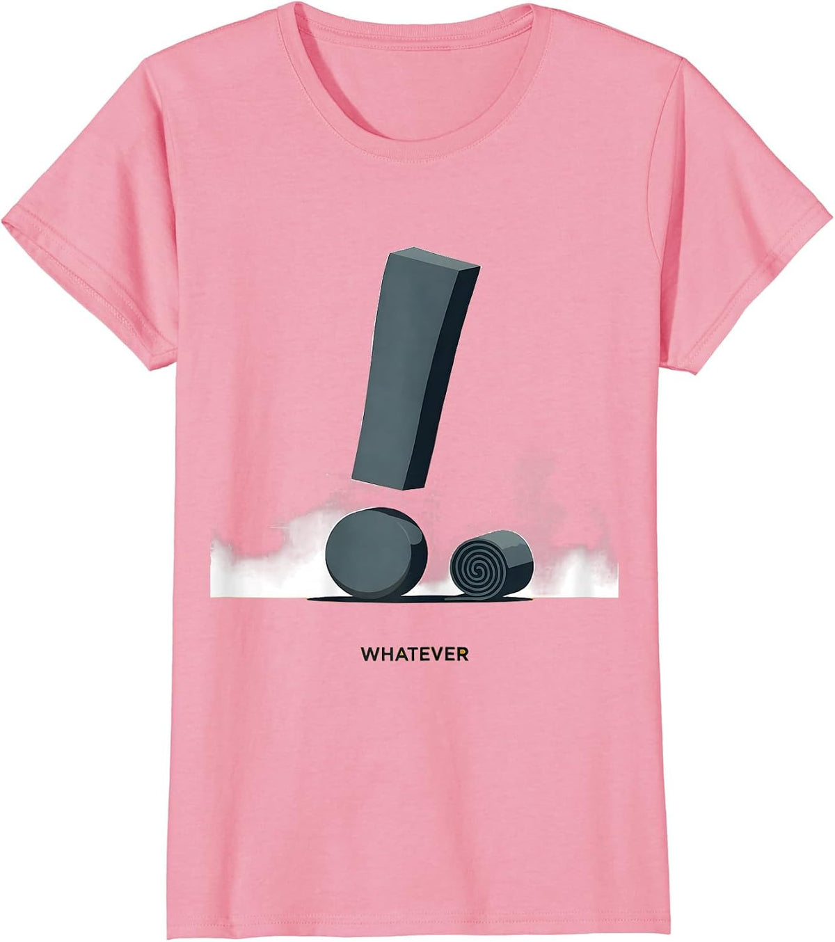 Women's Whatever Editorial Conceptual Grammar Police Humor T-Shirt - Pink
