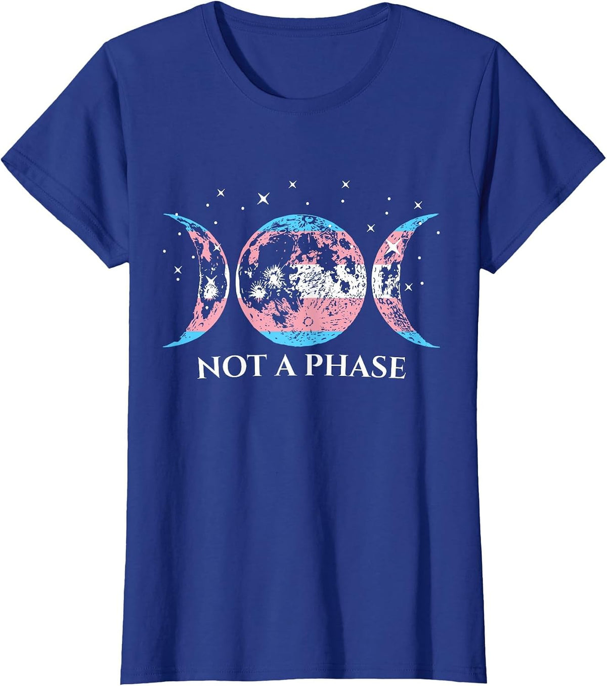 Transgender Pride Flag Not A Phase T-Shirt - Royal Blue