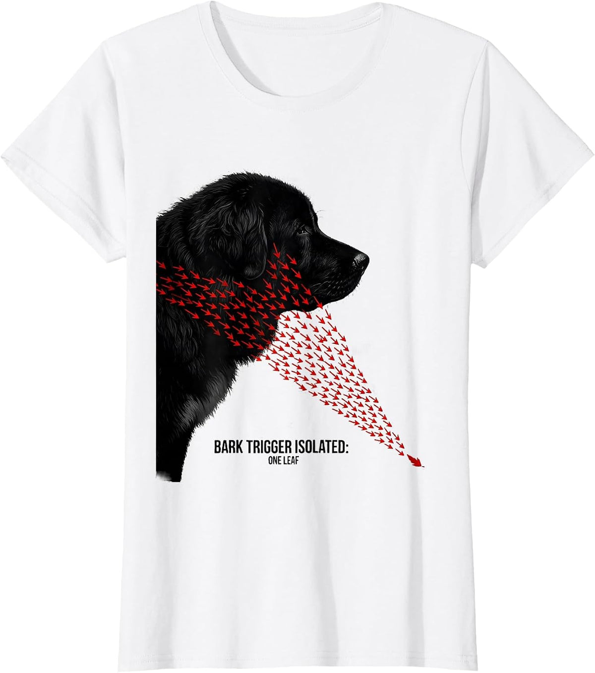 Women's Bark Trigger Isolated: One Leaf Funny Great Pyrenees Dog T-Shirt - White