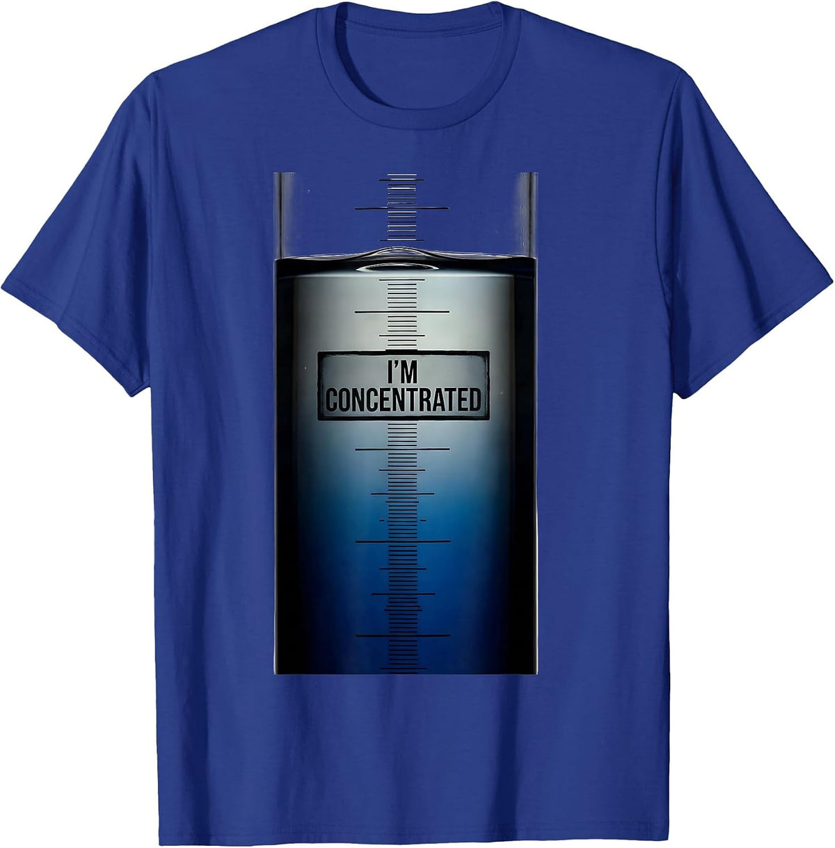 Men's I'm Concentrated Minimalist Chemistry Pun Science Teacher T-Shirt - Royal Blue