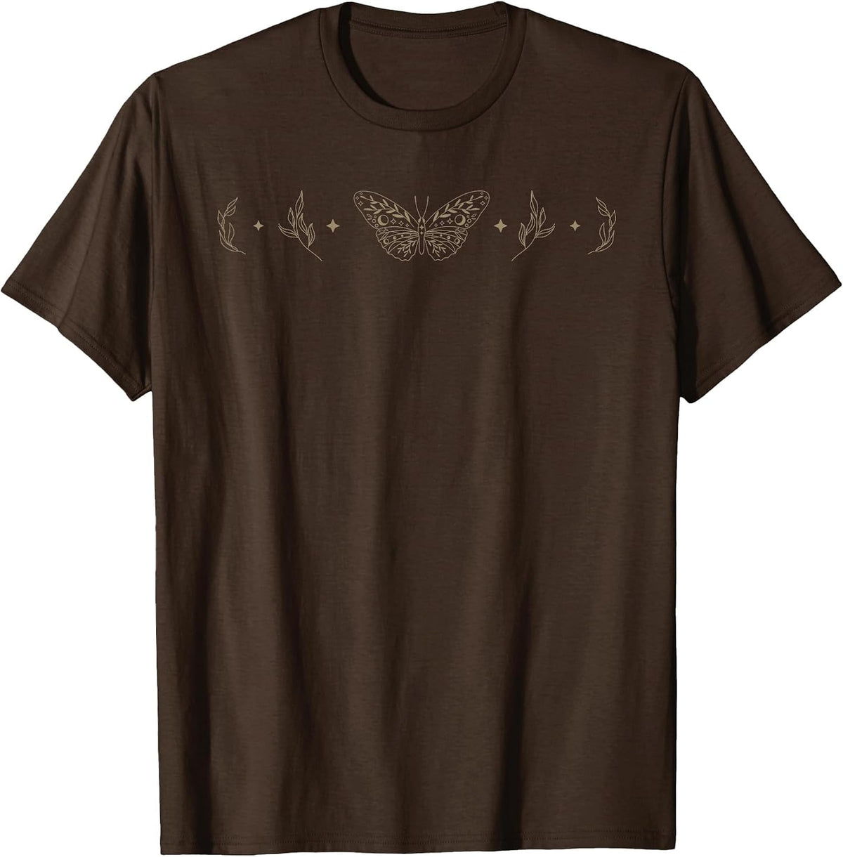 Aesthetic Y2k Fairy Alternative Clothing Goth Butterfly T-Shirt - Brown