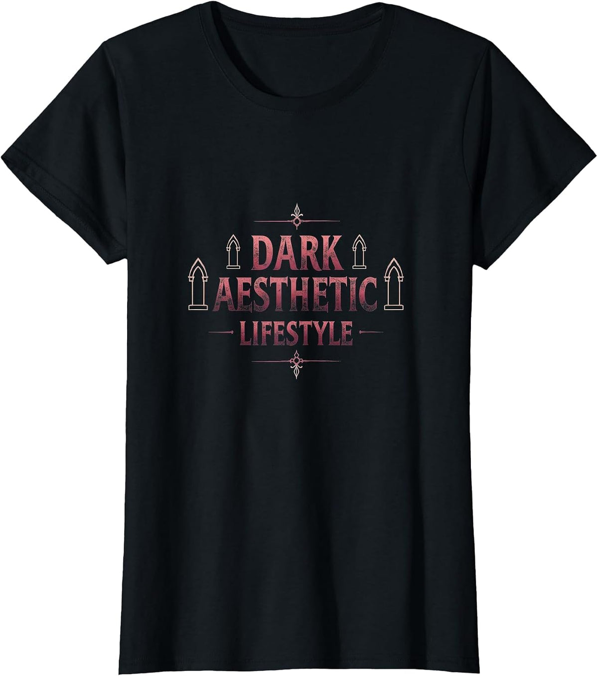 Dark Aesthetic Lifestyle Gothic Design T-Shirt - Black