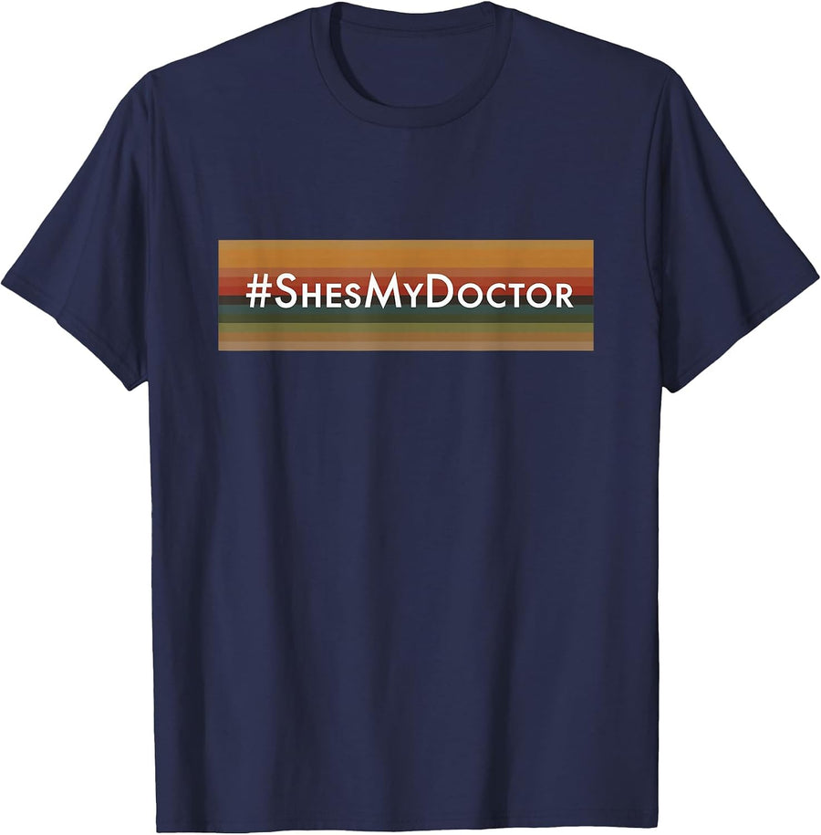 13 Shes My Doctor 13th Cosplay T-Shirt T-Shirt - Navy Blue