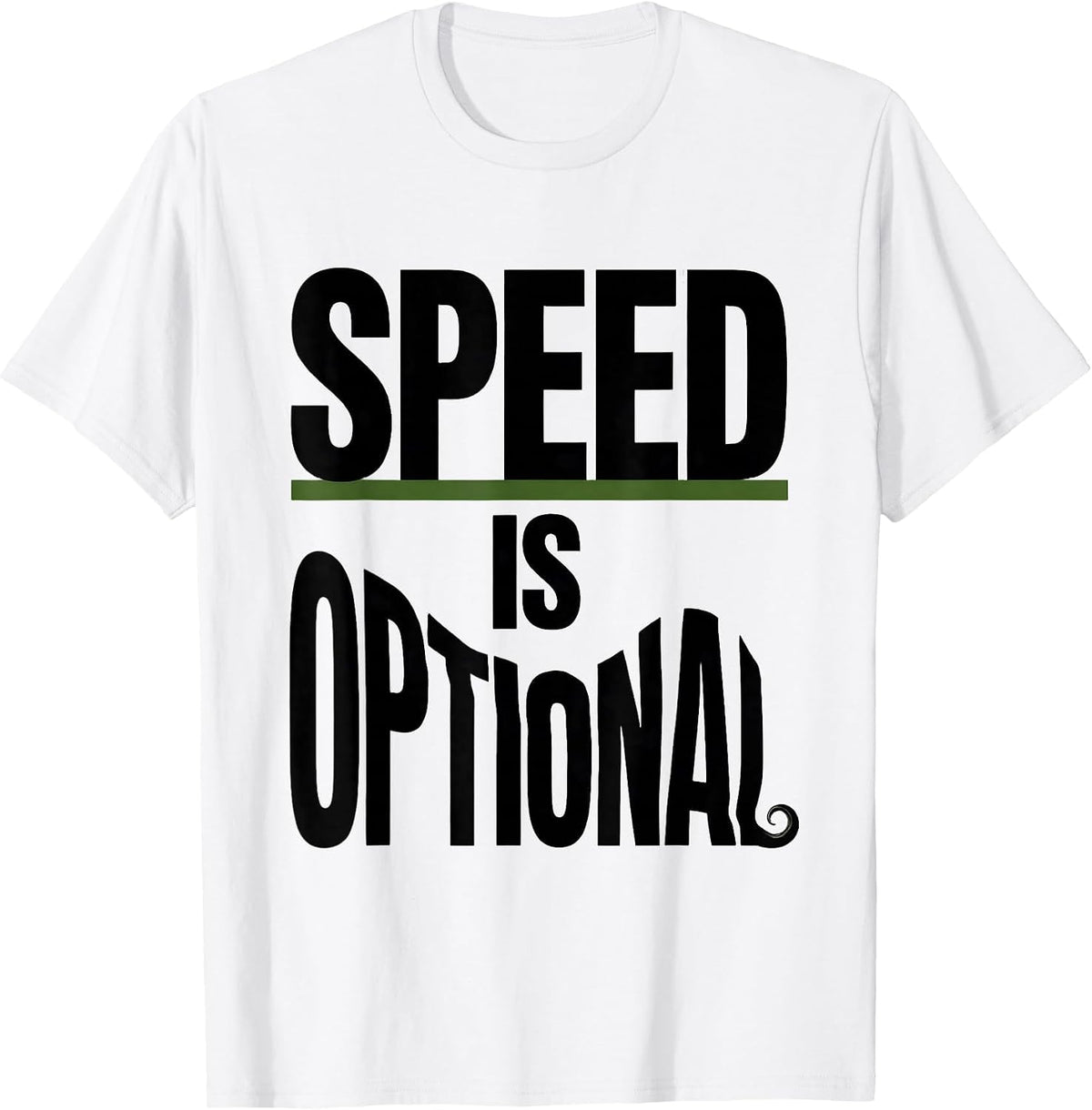 Men's Speed Is Optional Funny Sloth Lover Lazy Humor Gift T-Shirt - White