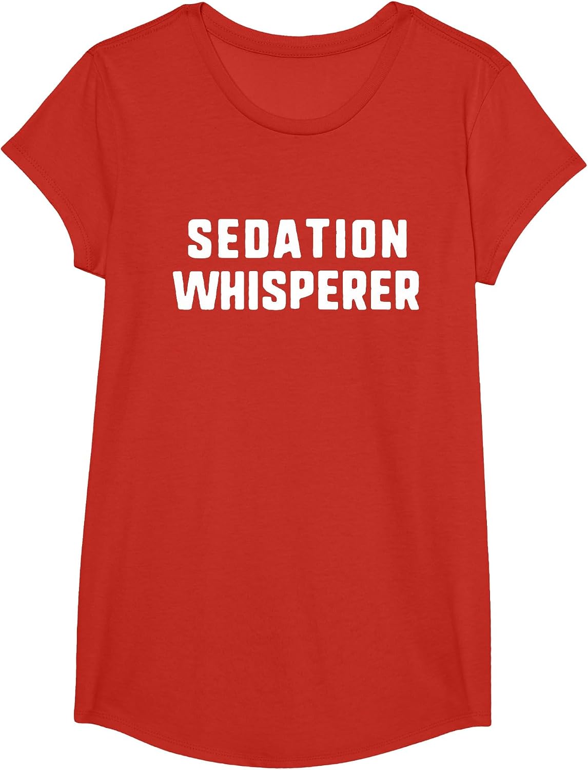 Sedation Whisperer Anesthesiologist Anesthetist Anesthesia T-Shirt - Girls Red