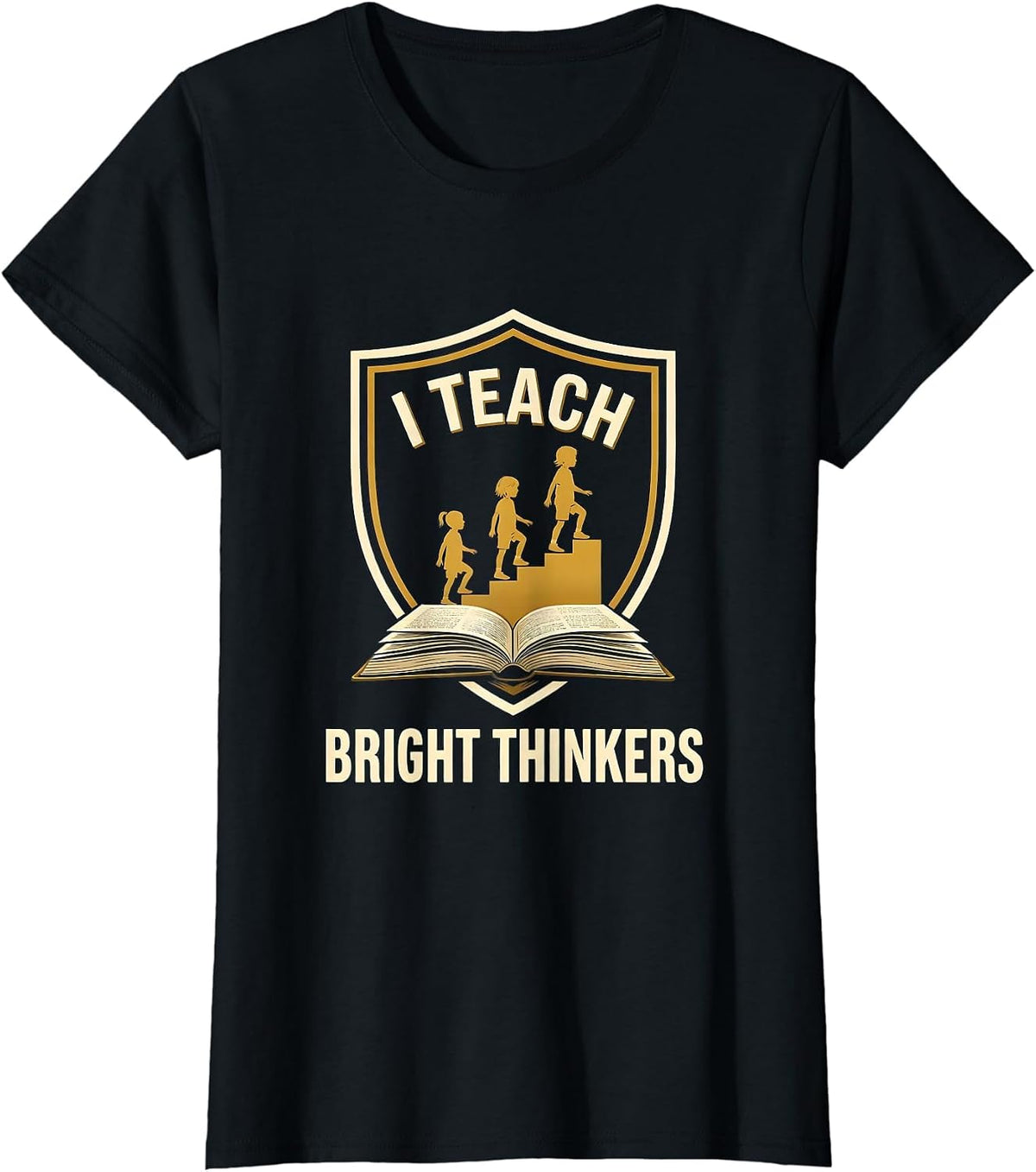 I Teach Bright Thinkers Retro Teacher Appreciation Gift T-Shirt - Black