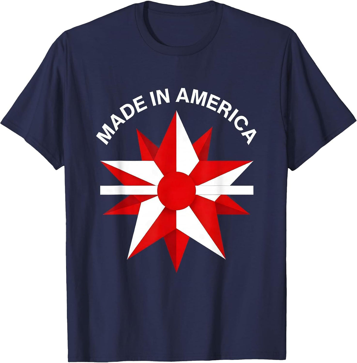 Men's Made in America Patriotic Pride Design T-Shirt - Navy Blue