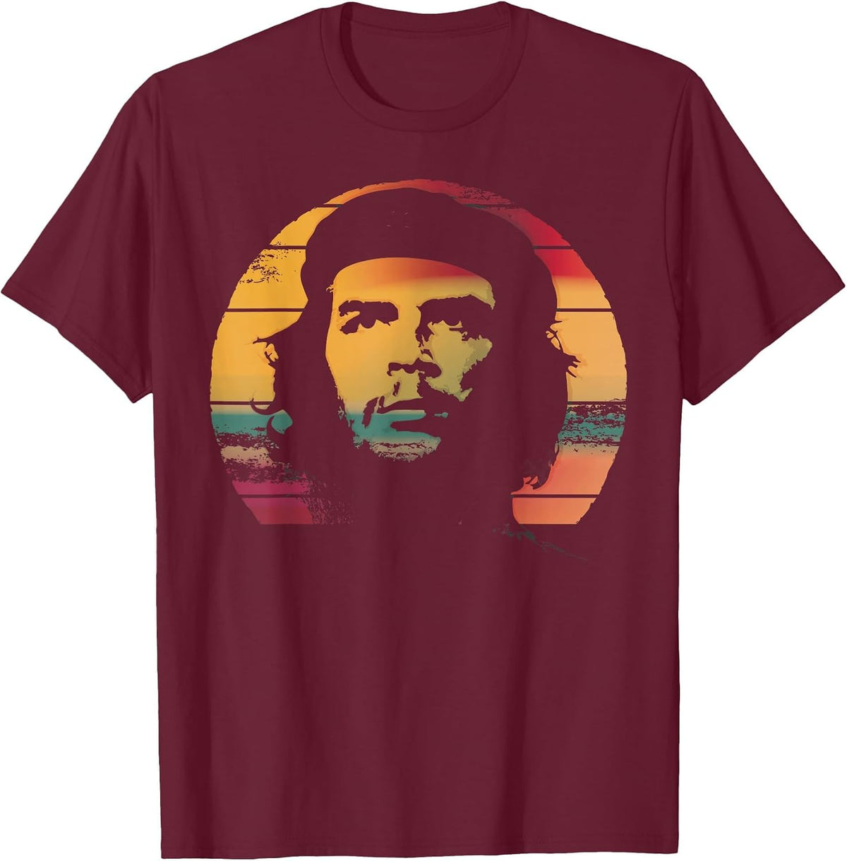 Che Guevara Shirt Revolution Rebel Cuba Vintage T-Shirt - Burgundy