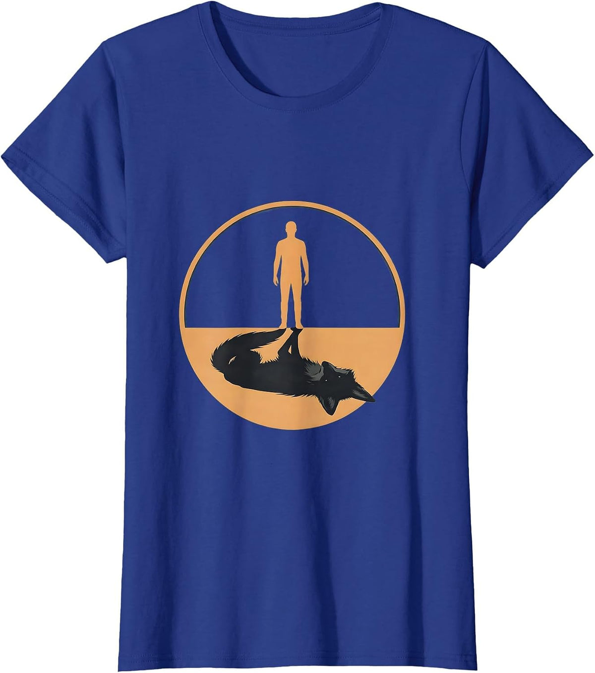 Women's White Lies Shadow Illusion Graphic Design T-Shirt - Royal Blue