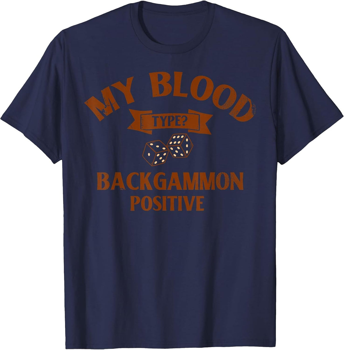 Elevate Your Game with Unique Backgammon Design T-Shirt - Navy Blue