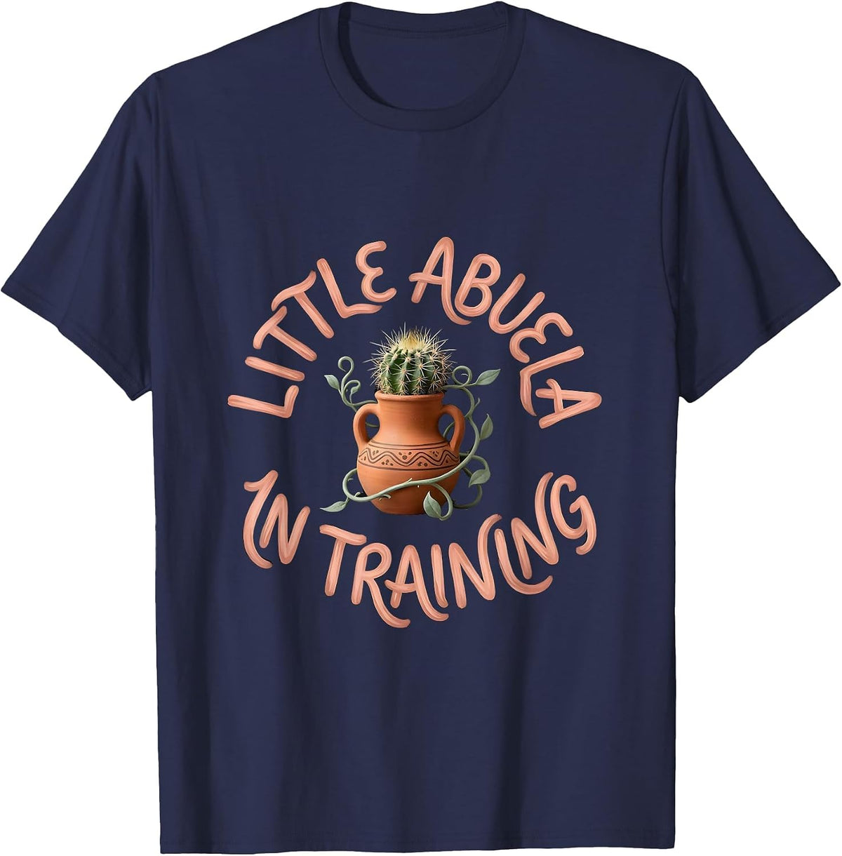 Little Abuela In Training Mexico Kids Design T-Shirt - Navy Blue
