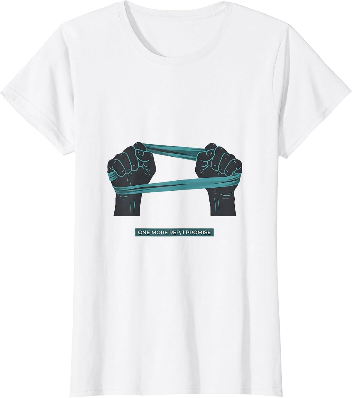 One More Rep I Promise Funny Wellness Worker Humor T-Shirt - White