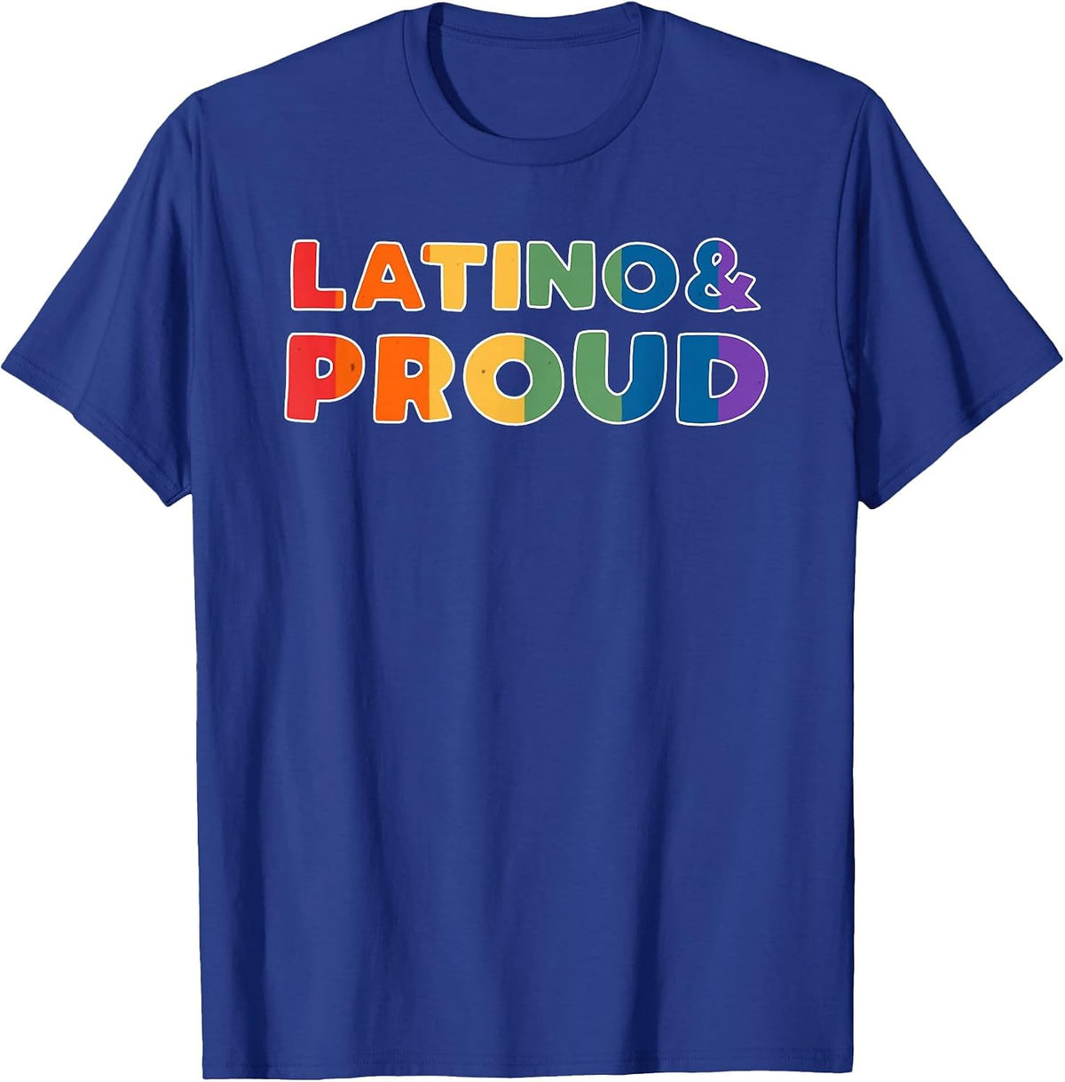Latino and Pride: Month of Hispanic Heritage for Gays and Lesbians T-Shirt - Royal Blue