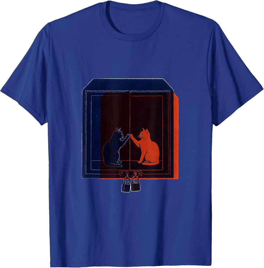 Schrodingers Cat Observation Chamber Quantum Physics Humor T-Shirt - Royal Blue