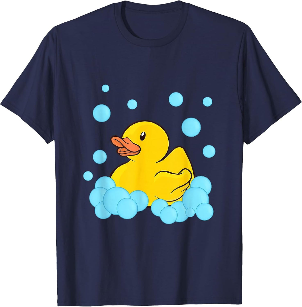 Cute Rubber Duckie Duck Animal T-Shirt - Navy Blue