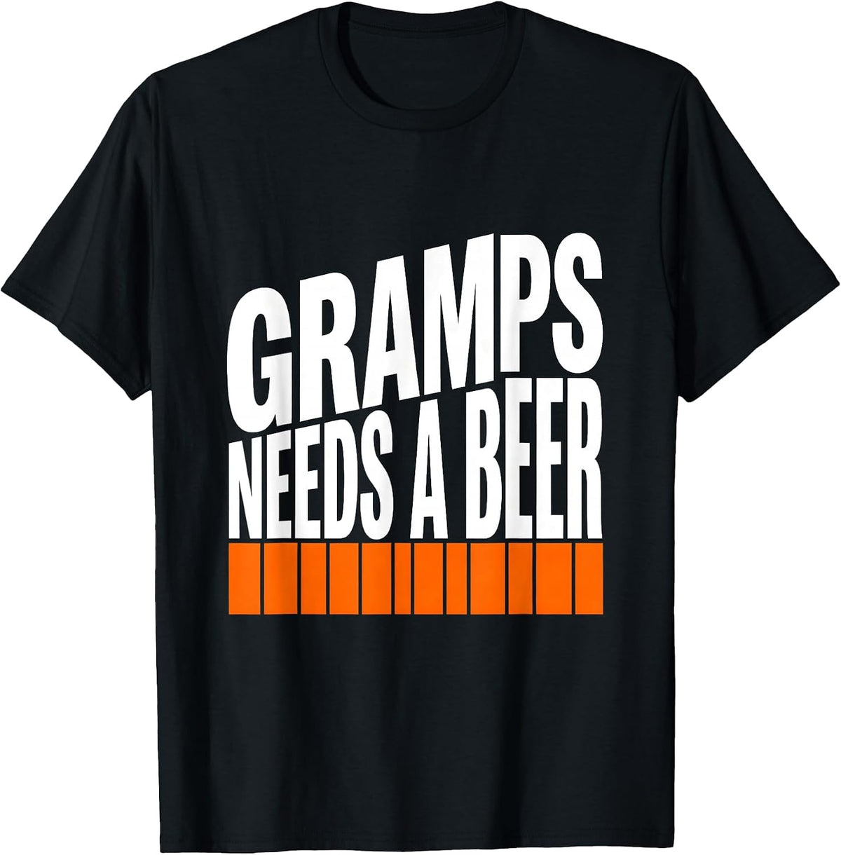 Men's Gramps Needs A Beer Funny Dad Drinking Grandpa Gift T-Shirt - Black
