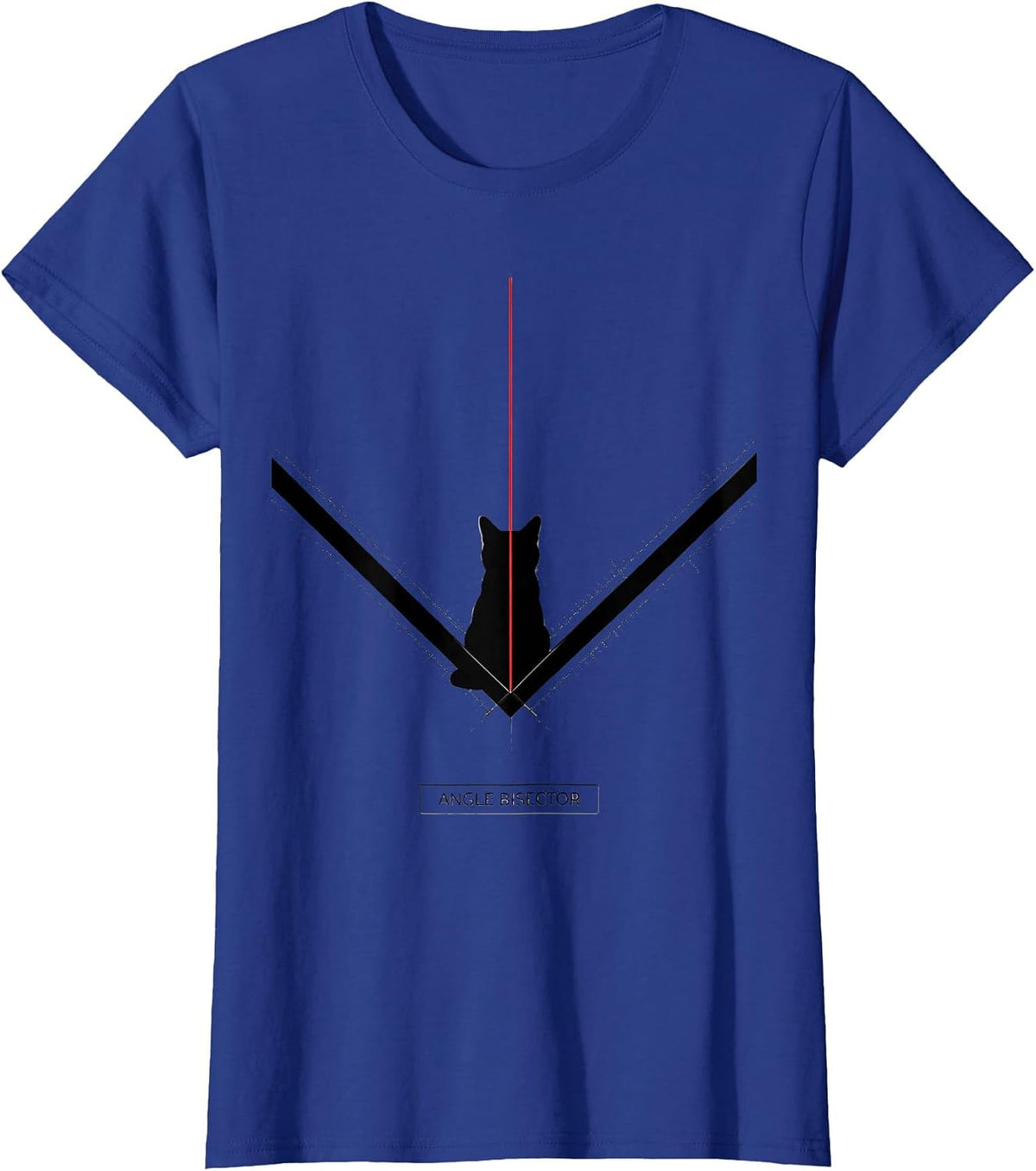 Women's Angle Bisector Funny Cat Math Science Teacher Gift T-Shirt - Royal Blue