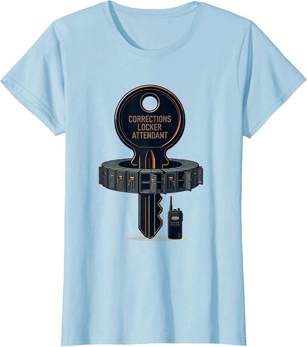 Corrections Locker Attendant Funny Corrections Officer Gift T-Shirt - Baby Blue