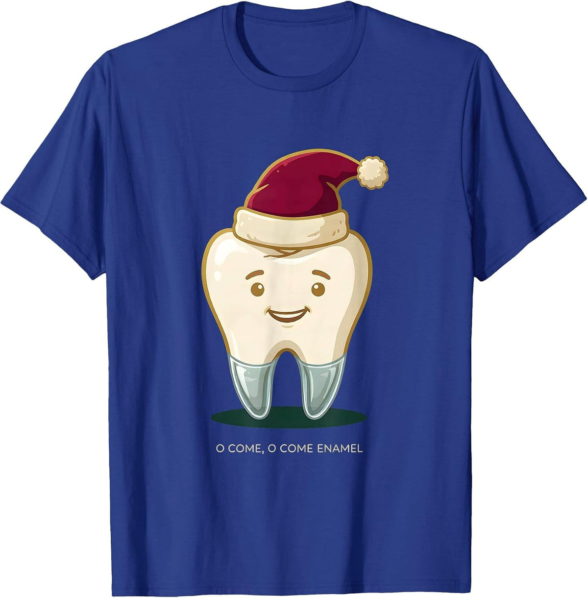O Come O Come Enamel Funny Dentist Christmas Dental Team T-Shirt - Royal Blue