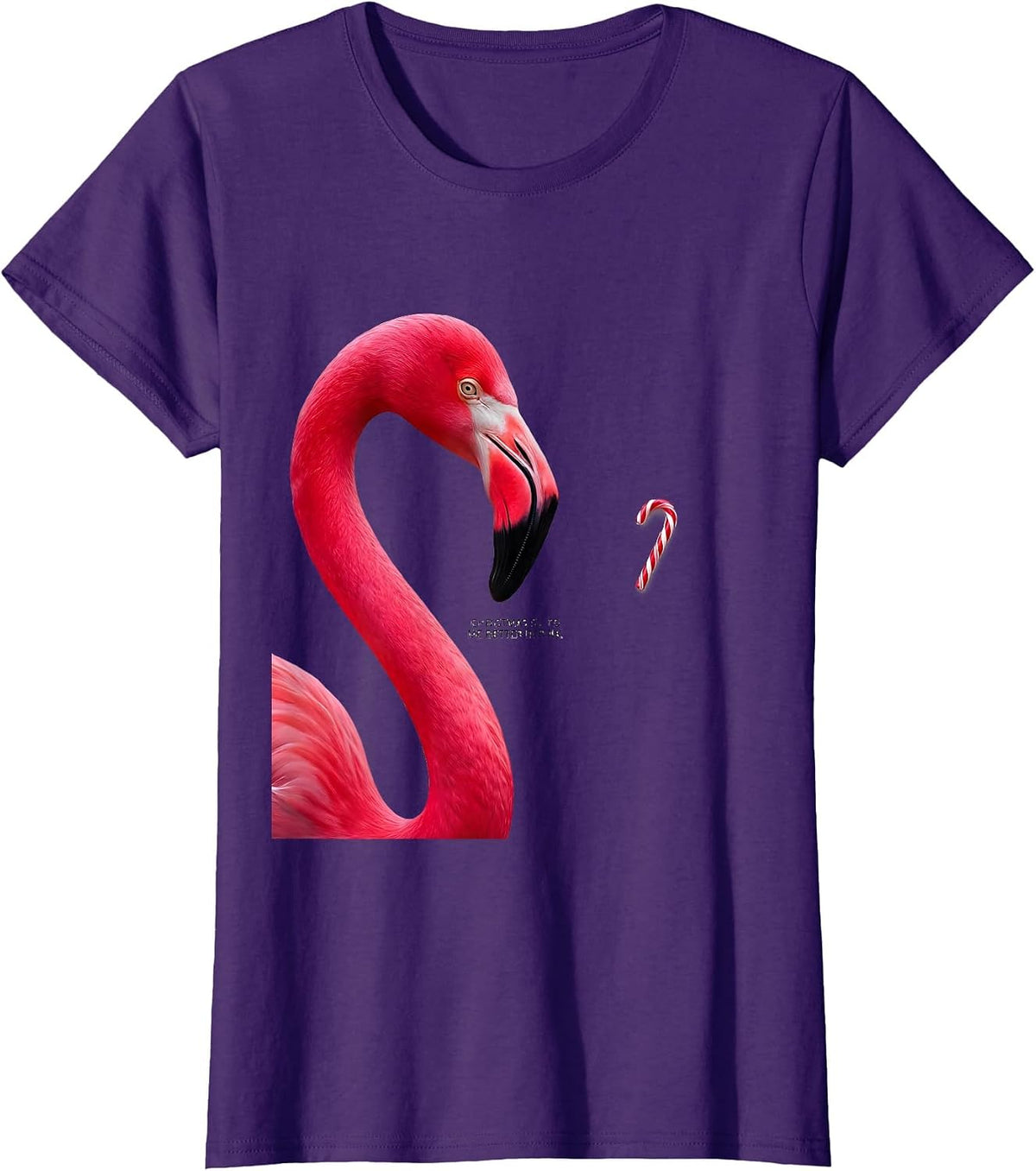 Women's Christmas Suits Me Better In Pink Funny Flamingo Christmas T-Shirt - Purple