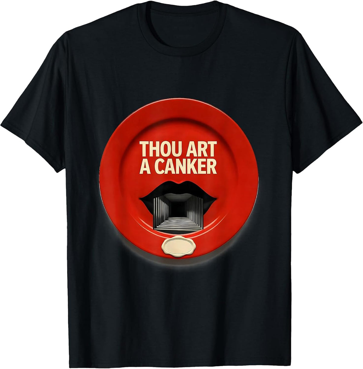 Men's Thou art a canker witty Shakespeare literary quote humor T-Shirt - Black