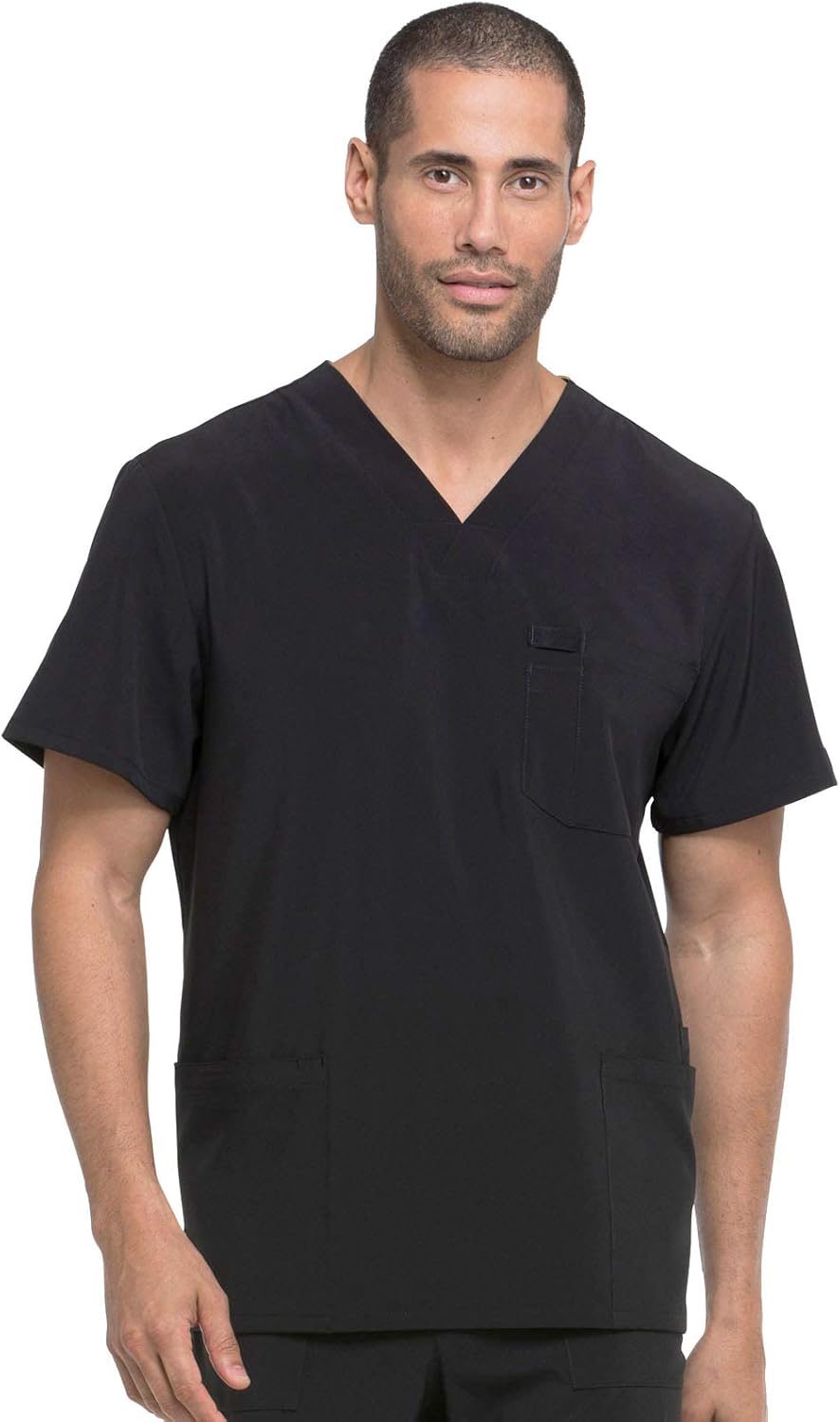 Dickies EDS Essentials Scrub Top for Men V-Neck Design - Black