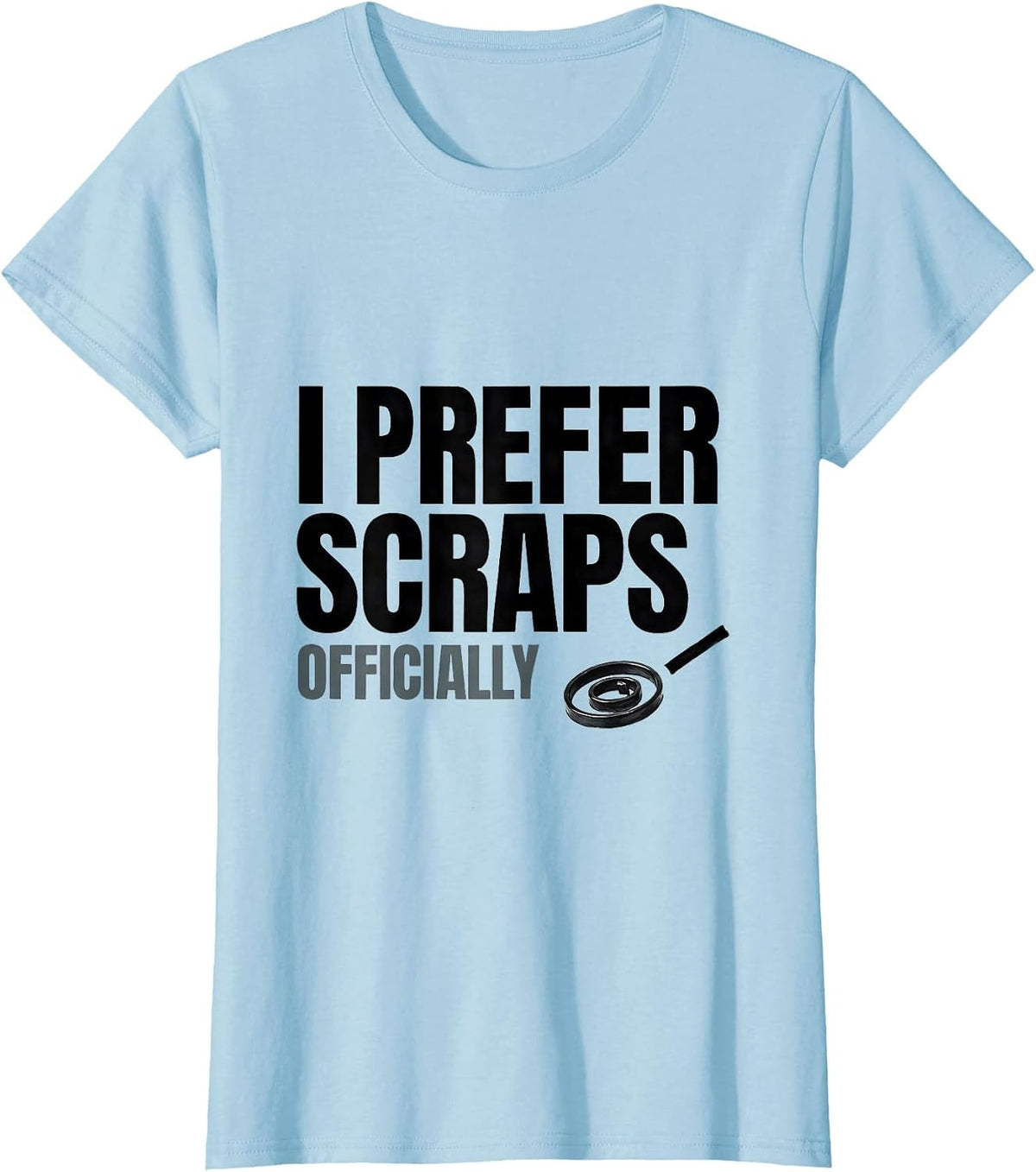 I Prefer Scraps Officially Funny Raccoon Opossum Trash-Panda T-Shirt - Baby Blue