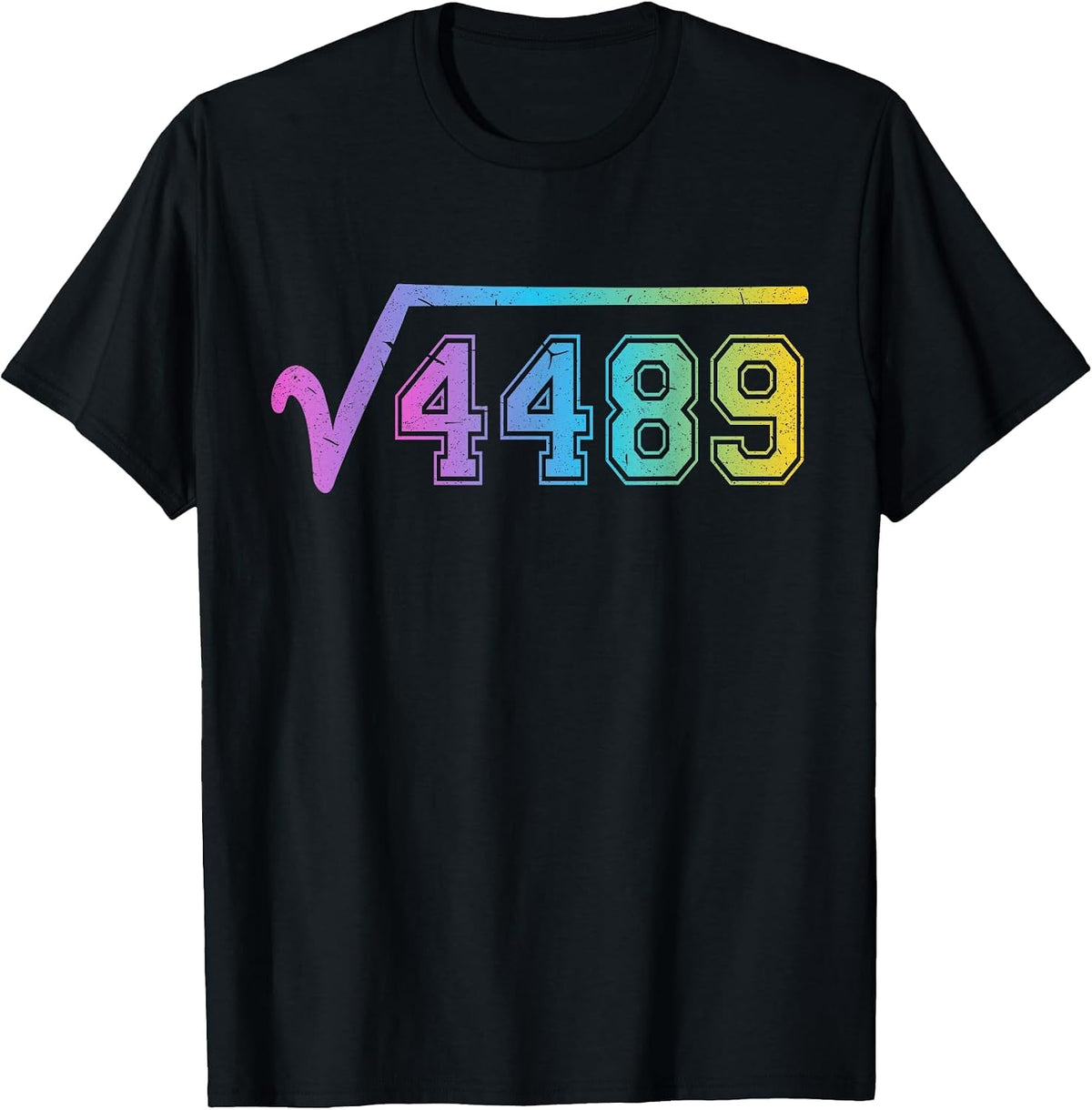 67 Meme Fun Square Root 4489 Teen Six Seven Math Teacher T-Shirt - Black