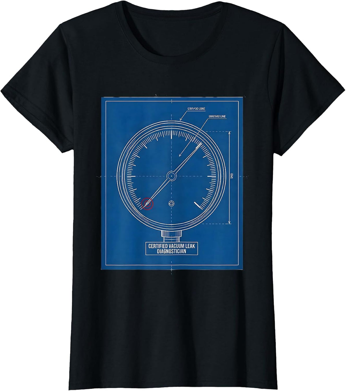 Women's Certified Vacuum Leak Diagnostician Funny Mechanic Auto T-Shirt - Black