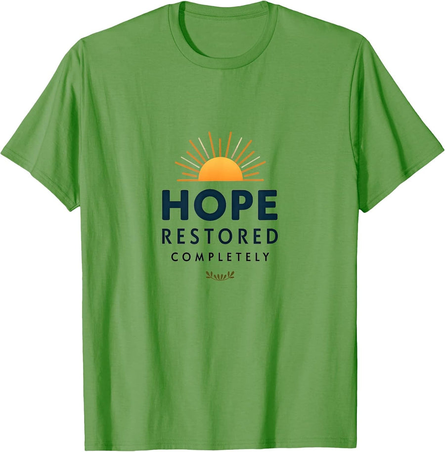 Hope Restored Completely Inauguration Design T-Shirt - Grass Green