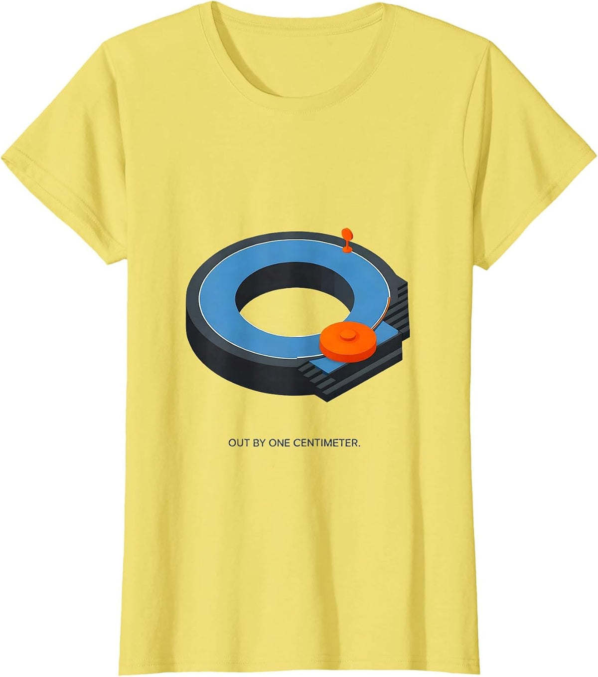 Out By One Centimeter Defiant Track And Field Throws Athlete T-Shirt - Lemon Yellow