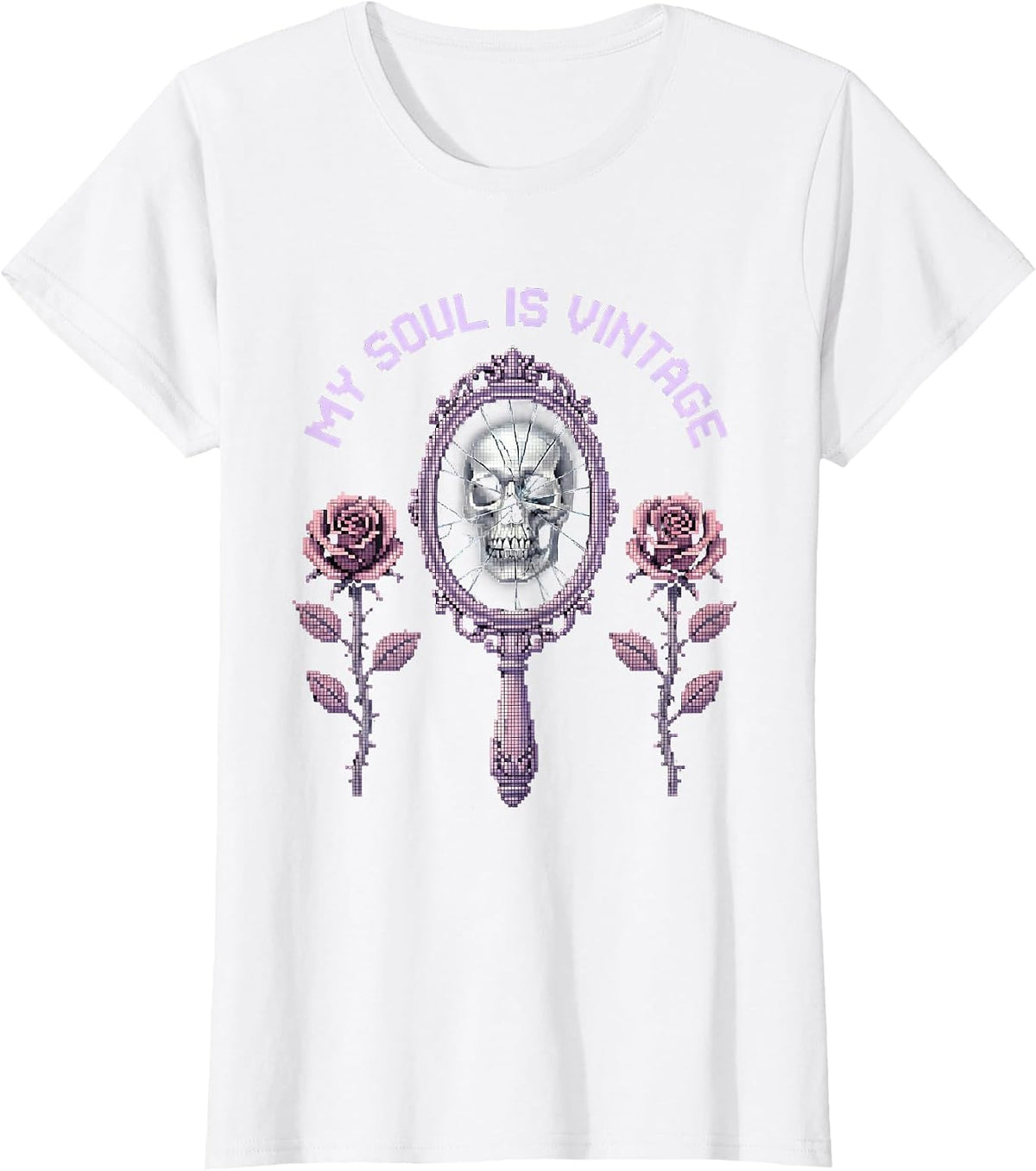 My Soul Is Vintage Goth Dark Aesthetic Design T-Shirt - White