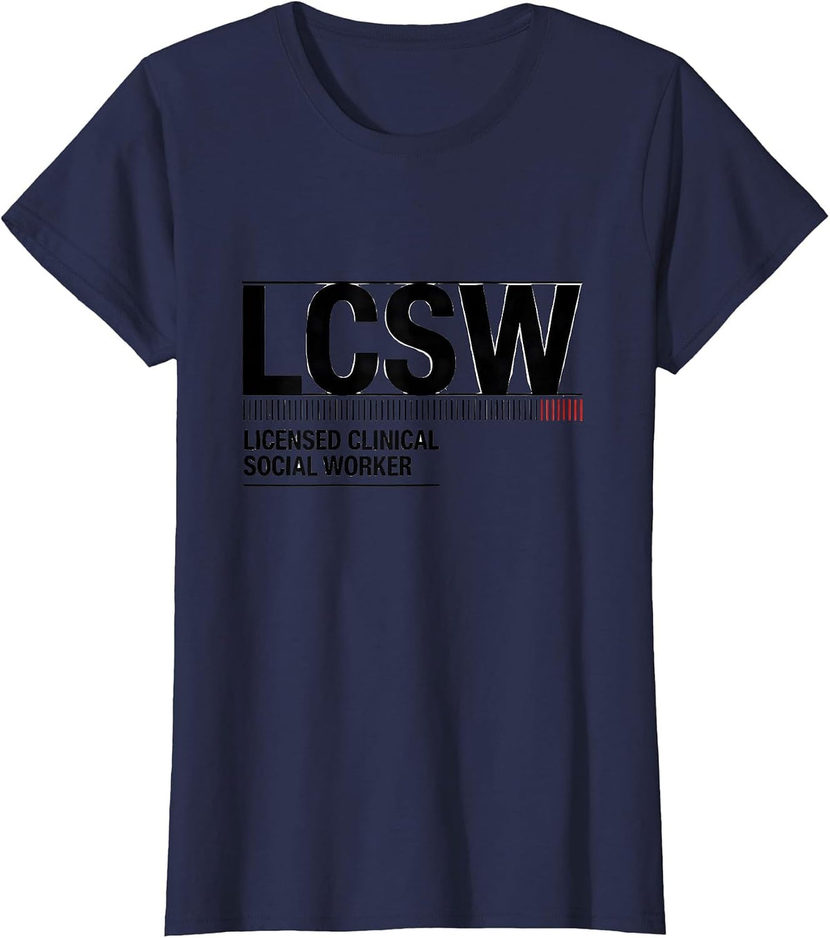 Women's LCSW Licensed Clinical Social Worker Minimalist Graduation T-Shirt - Navy Blue