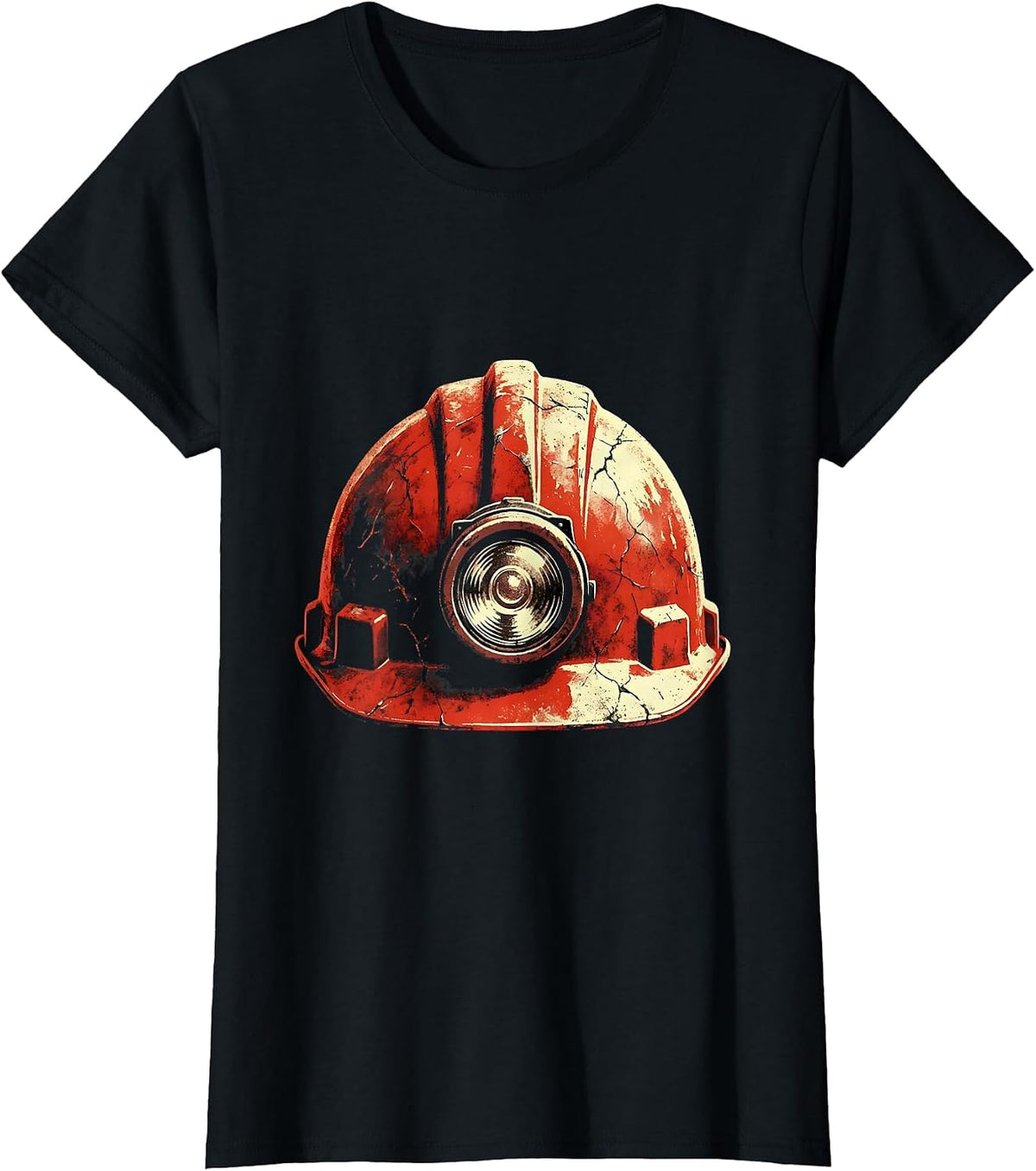 Labor Day Miner Helmet Headlamp Graphic Tee T-Shirt - Black