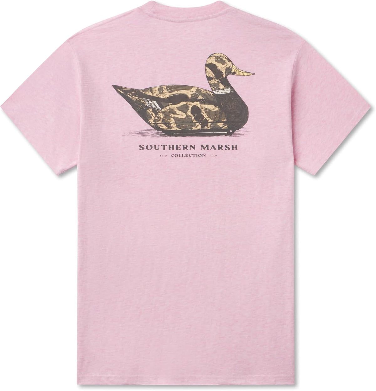 Southern Marsh Men's Vintage Duck Decoy Tee - Camo - Washed Camelia