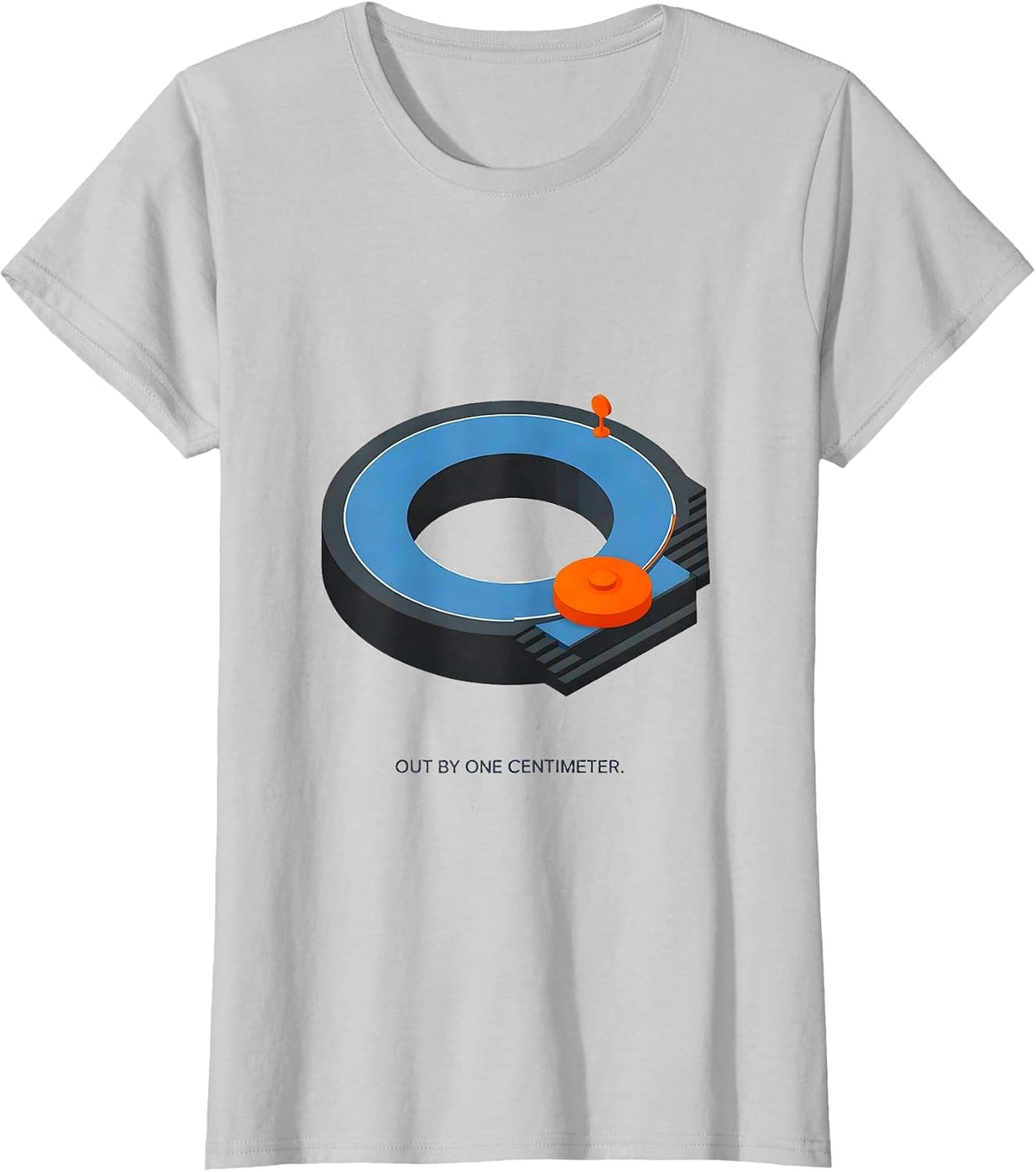 Out By One Centimeter Defiant Track And Field Throws Athlete T-Shirt - Silver Grey