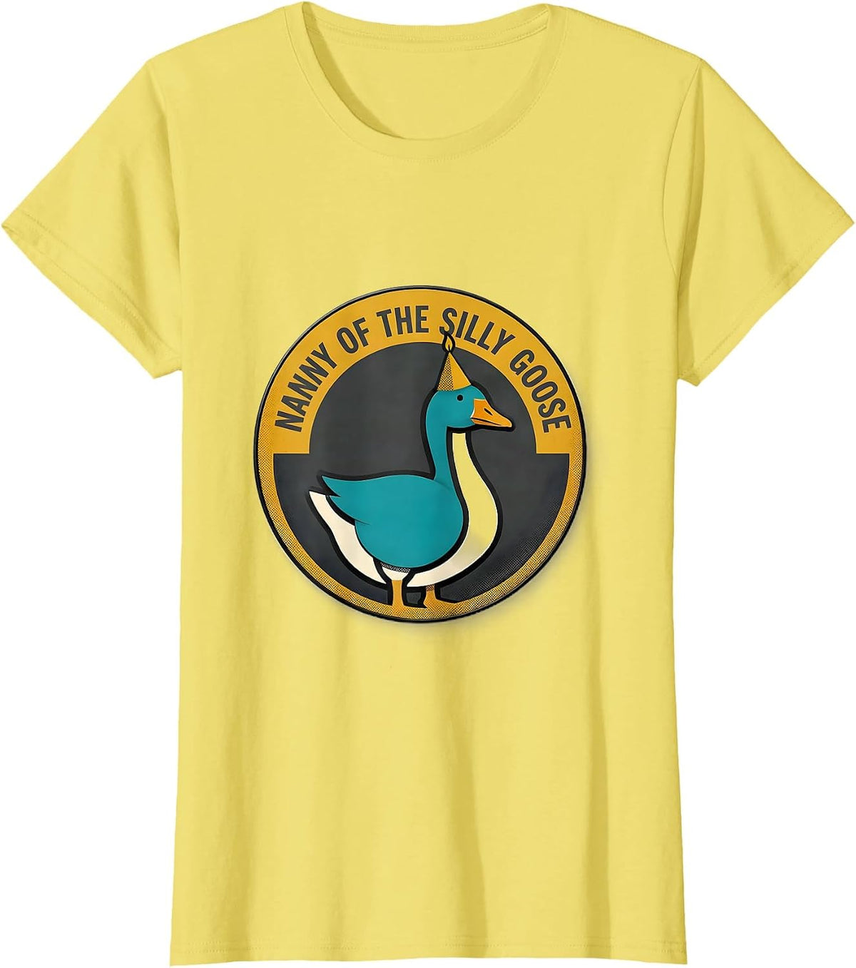 Nanny of the Silly Goose Midcentury Modern 1st Birthday T-Shirt - Lemon Yellow
