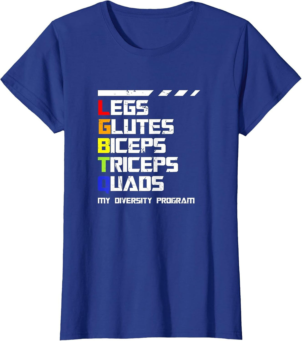 LGBTQ Training Program for Gay Queer Funny Fitness T-Shirt - Royal Blue