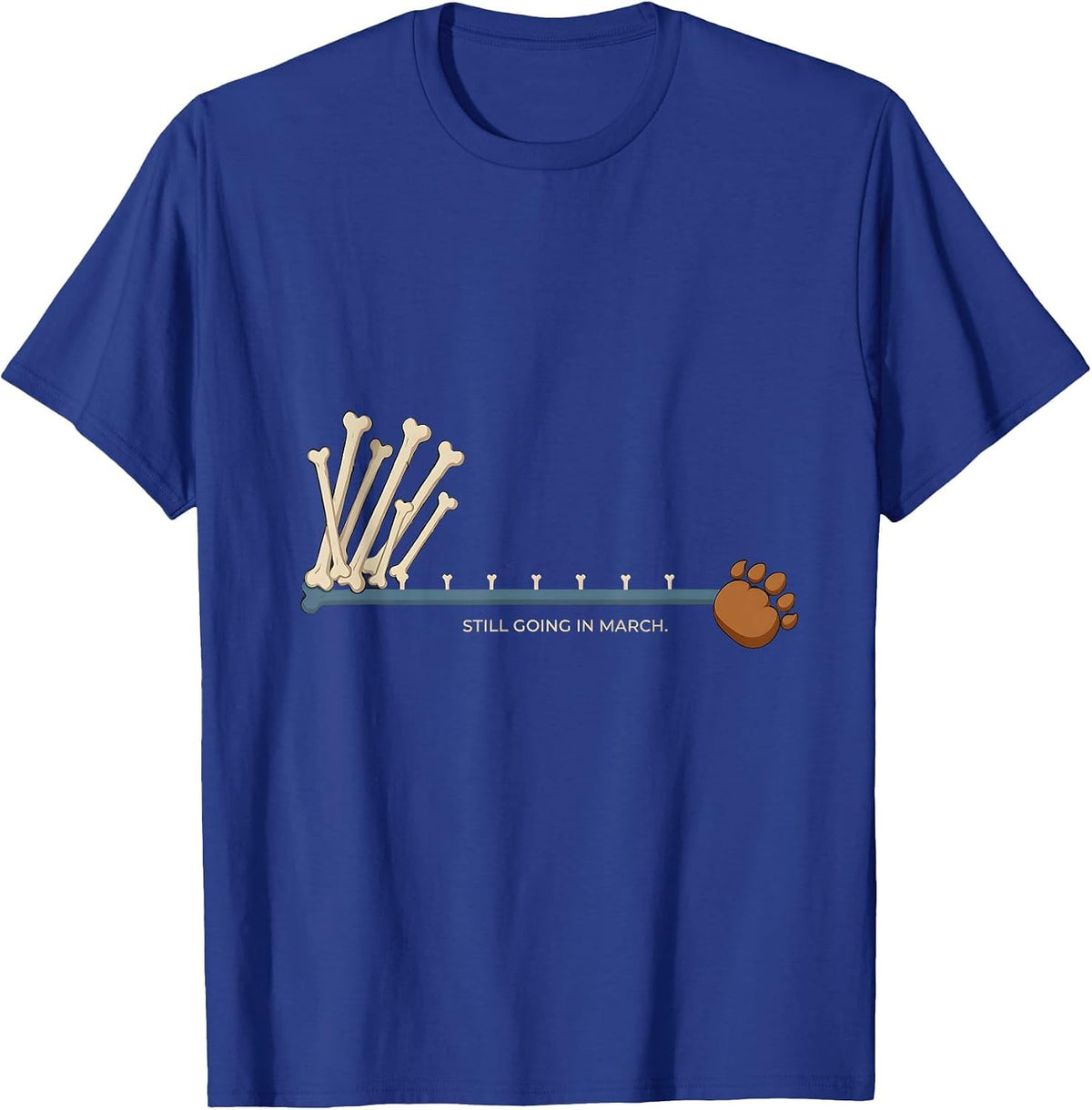 Men's Still Going In March Funny Sloth New Year Resolution Humor T-Shirt - Royal Blue