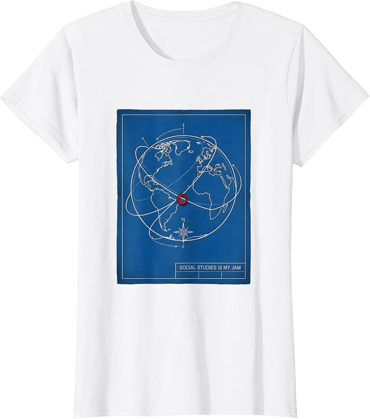 Women's Social Studies Is My Jam Funny Teacher Gift School Humor T-Shirt - White