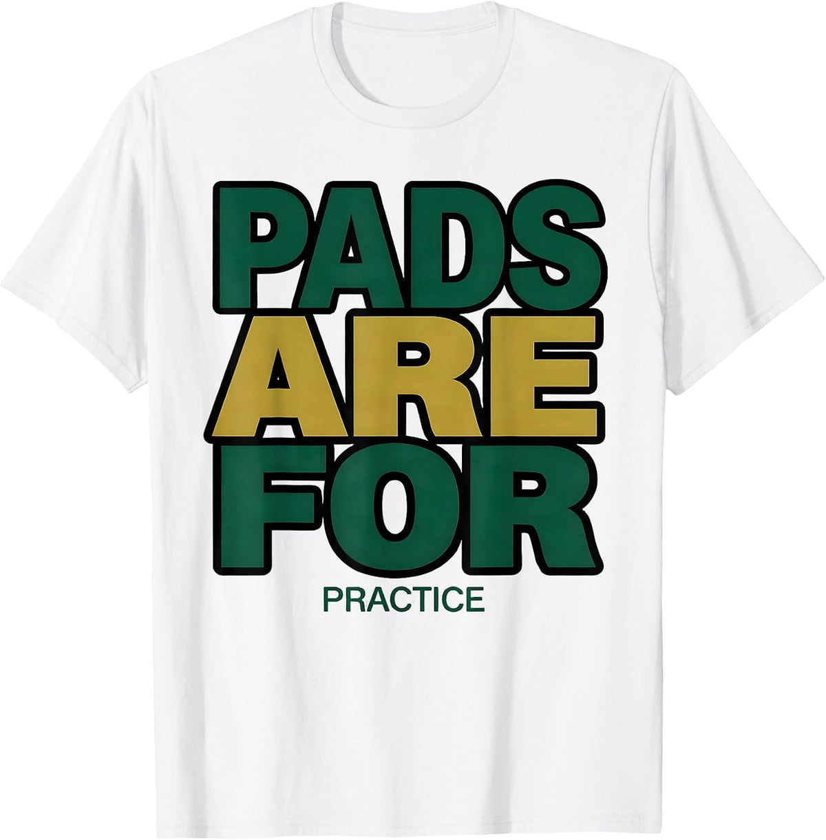 Men's Pads Are For Practice Rugby South African Pride National T-Shirt - White