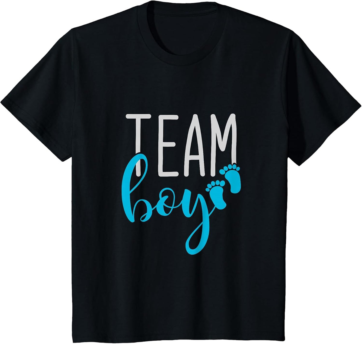 Team Boy Gender Reveal T-Shirt - Black