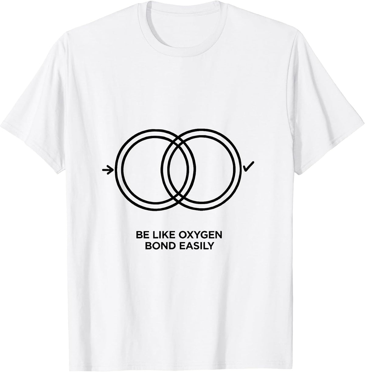 Men's Be Like Oxygen Bond Easily Funny Chemistry Science Nerd T-Shirt - White