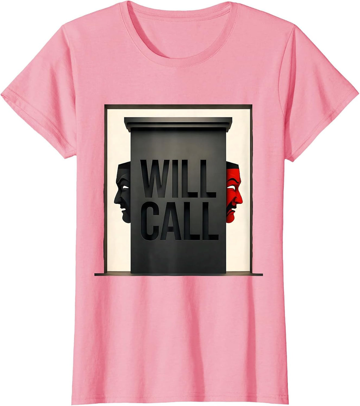 Women's Will Call Editorial Conceptual Shakespeare Literary Quote T-Shirt - Pink