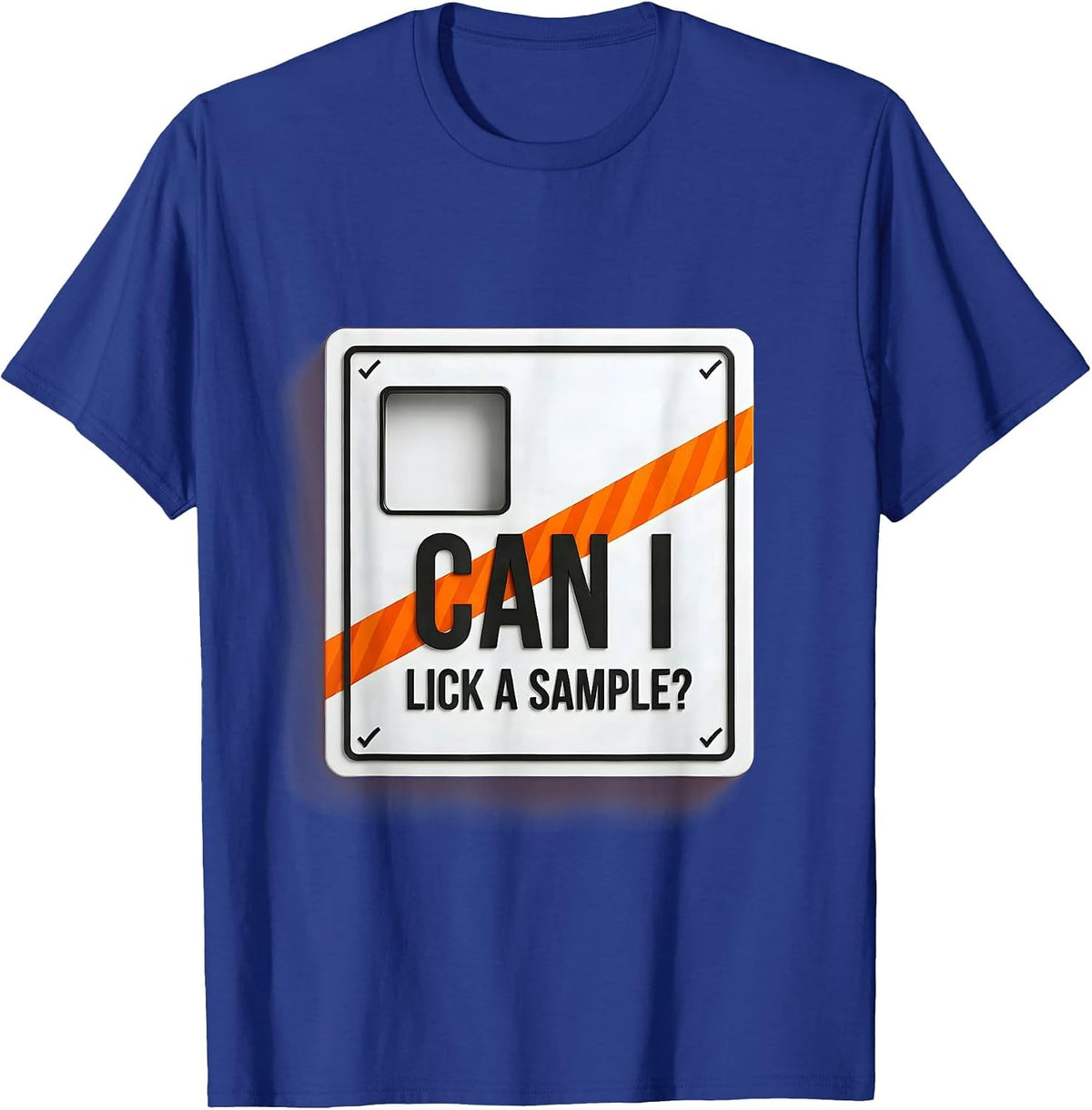 Men's Can I Lick A Sample Funny Periodic Table Science Teacher T-Shirt - Royal Blue