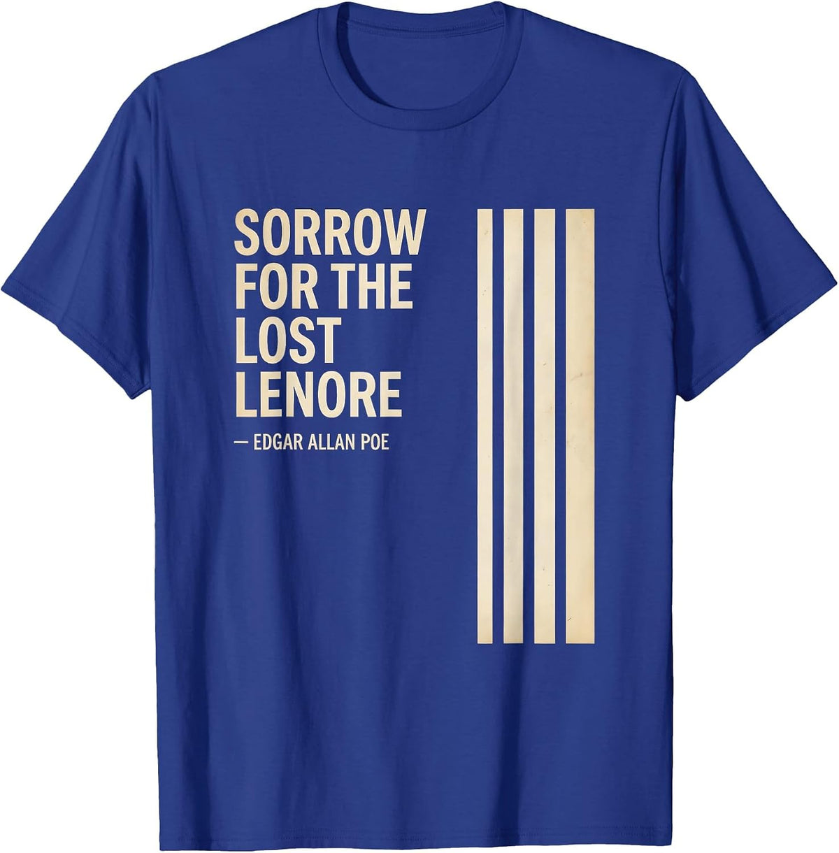 Sorrow for the lost Lenore — Edgar Allan Poe Gothic T-Shirt - Royal Blue