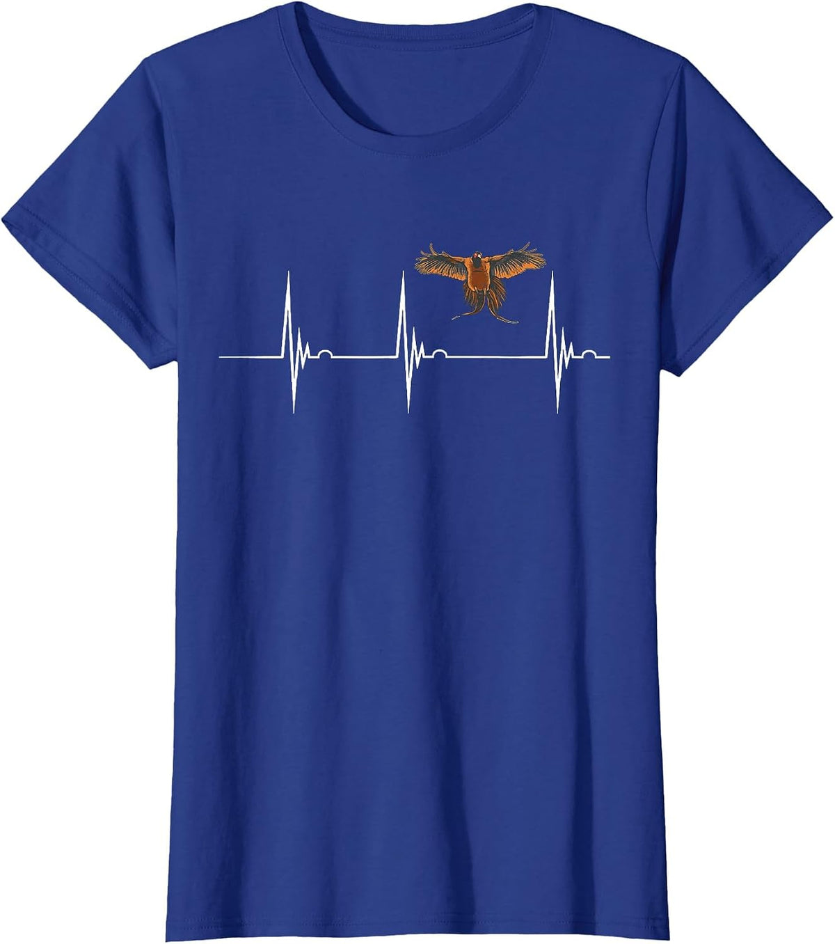 Pheasant Hunting Heartbeat EKG Pulse Pheasant Bird Hunter T-Shirt - Royal Blue